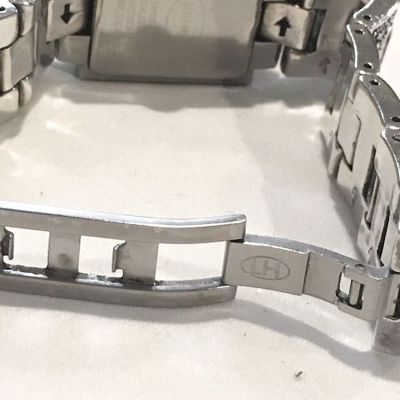 LOIS HILL Watch Square Face Alternating Links Sterling Silver Bracelet Band - Picture 16 of 17